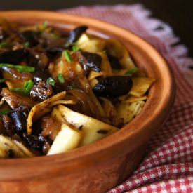 Black Garlic Pappardelle - Recipe photo by cookingontheweekends