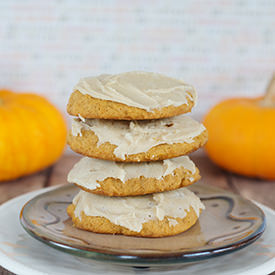 Pumpkin Cookies with Caramel Icing - Recipe photo by shariblogs