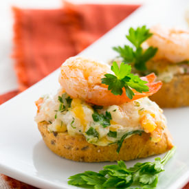 Cheesy Shrimp Tea Sandwiches - Recipe photo by NatashasKitchen.com