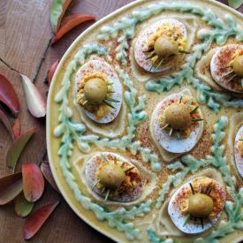 Creepy Crawly Curried Devilled Eggs - Recipe photo by Lavender and Lovage