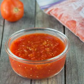 Freezing Crushed Tomatoes - Recipe photo by cooksjoy