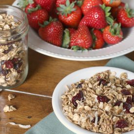 Easy, Healthy Applesauce Granola - Recipe photo by Two Healthy Kitchens