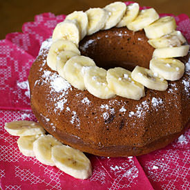 Banana Bundt Cake - Recipe photo by WhileHeWasOut