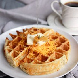 Cheddar Rosemary Savory Waffles - Recipe photo by bakerbettie