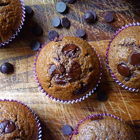 Chocolate Chocolate-Chip Muffins - Recipe photo by Abbes Cooking Antics