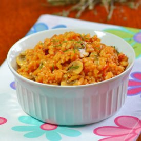 Risotto Style Coconut Mushroom Rice - Recipe photo by TasteOfNigeria