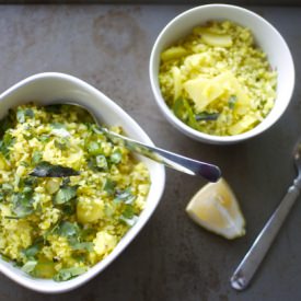 Gluten-Free Pohe - Recipe photo by Minty Chai