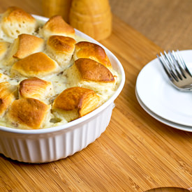 Sausage & Biscuit Gravy Casserole - Recipe photo by The Midnight Baker