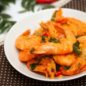 Salted Egg Butter Prawns - Recipe photo by misstamchiak