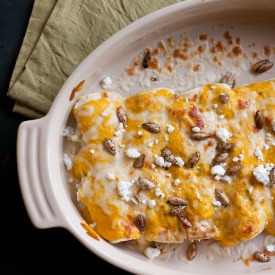 Pumpkin Pork Enchiladas - Recipe photo by BetterWithButter