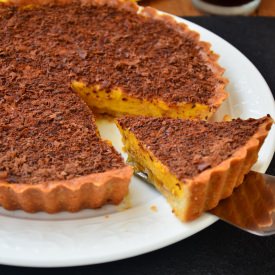 Lemony Pumpkin Mousse Raspberry - Recipe photo by cubesnjuliennes