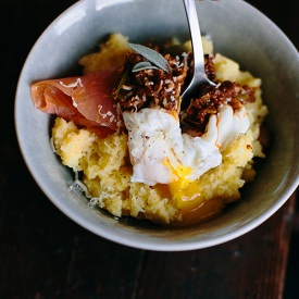 Polenta with Poached Egg and Salmon - Recipe photo by what should i eat for breakfast today