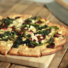 Beet, Kale, and Goat Cheese Pizza - Recipe photo by bohobirdy