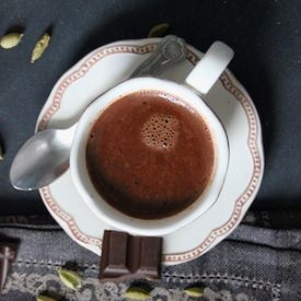 Luxurious Cardamom Hot Chocolate - Recipe photo by The Cookie Fairy