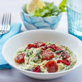 Zucchini Noodles with Sauce - Recipe photo by supergoldenbakes