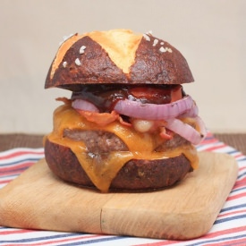 BBQ Bacon Double Cheeseburgers - Recipe photo by EricasRecipes