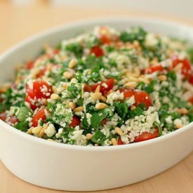 Tomato Salad with Grated Cauliflower - Recipe photo by Ellevild Madblog