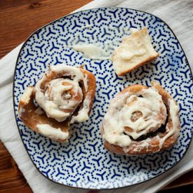 Pumpkin Spice Rolls with frosting - Recipe photo by Butteredup