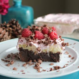 Raspberry Cheesecake Brownies - Recipe photo by Hip Foodie Mom