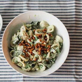 Pasta with Yogurt, Peas and Chile - Recipe photo by whatsonmyplate