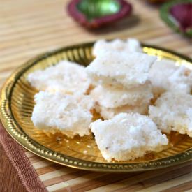 Coconut Burfi | Nariyal Burfi - Recipe photo by Indian Khana