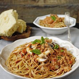 Ground Turkey Spaghetti - Recipe photo by theskinnypot