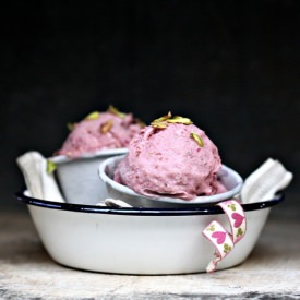 Plum Ice Cream for Pinktober - Recipe photo by vindee