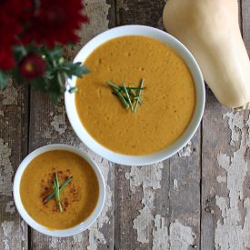 Creamy Butternut Squash Apple Soup - Recipe photo by Nutrition Stripped