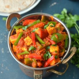 Kadhai Paneer - Recipe photo by The veggie Indian