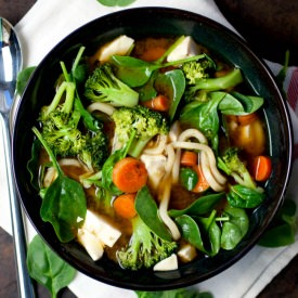 Veggie Miso Udon Soup - Recipe photo by ProduceonParade