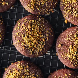 Dark Chocolate Pistachio Sables - Recipe photo by fairlynerdy