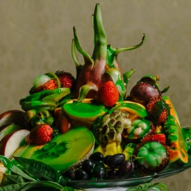 Exotic Fruit Platter & Lime Slime - Recipe photo by crustcrumbs