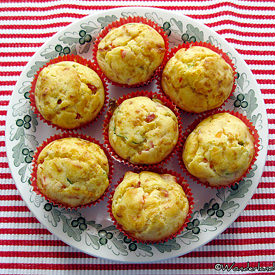 Ham, Cheese & Veggie muffins - Recipe photo by Wonderland