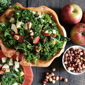 Fuji Apple Kale Salad Maple Nut - Recipe photo by Nutrition Stripped