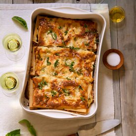 Lasagna with Tuna & Pesto - Recipe photo by SippitySup