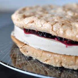 Coffee Ice Cream Meringue Cake - Recipe photo by bitter baker