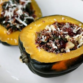 Apple Cider Quinoa Stuffed Squash - Recipe photo by jordansward
