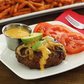 Adobo Bacon Burger with Aioli - Recipe photo by Paleo Newbie