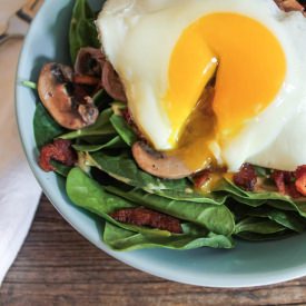 Warm Spinach Salad - Recipe photo by domesticateme