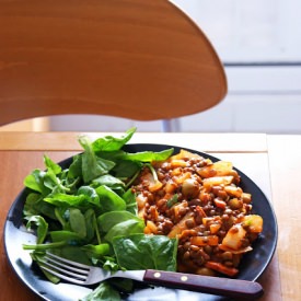 Lentils with Anchois and Cumin - Recipe photo by Joasia Domowe Frykasy