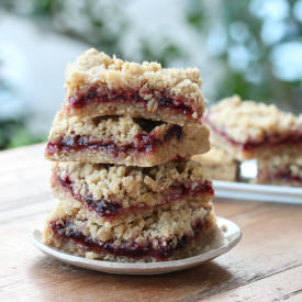 Oatmeal Cherry Jam Bars - Recipe photo by foodlibrarian