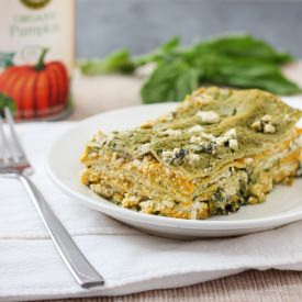 Pumpkin Basil Lasagna - Recipe photo by luminousvegans