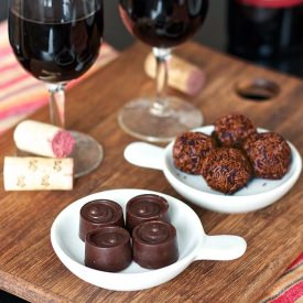 Dark Chocolate Cabernet Truffles - Recipe photo by ericasweettooth