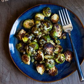 Brussel Sprouts w/ Capers - Recipe photo by jchongstudio