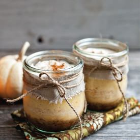 Pumpkin Cheesecake in Jars - Recipe photo by bakepedia