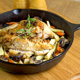 Roasted RoseMary Chicken - Recipe photo by The Midnight Baker