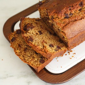 Pumpkin Bread with Chocolate Chips - Recipe photo by plumpie