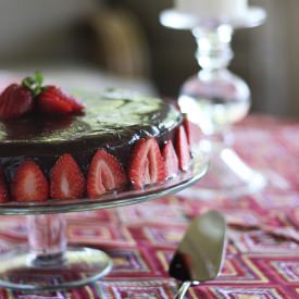 Gluten-Free Flourless Choc-Nut Cake - Recipe photo by hotlyspiced