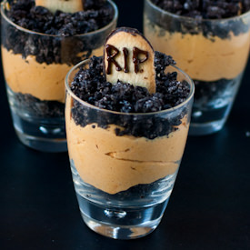Pumpkin Dirt Pudding Graveyards - Recipe photo by Neighborfood