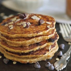 Sweet Potato Chocolate Chip Pancake - Recipe photo by Running to the Kitchen